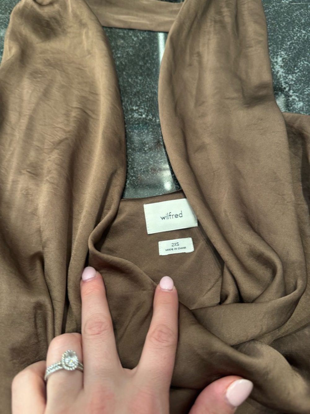 Wilfred Brown Satin Halter Cami